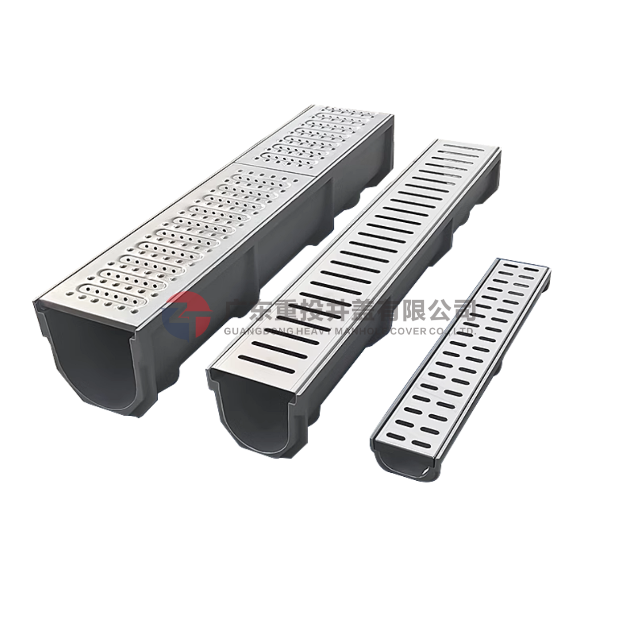 树脂排水沟+不锈钢沟盖板