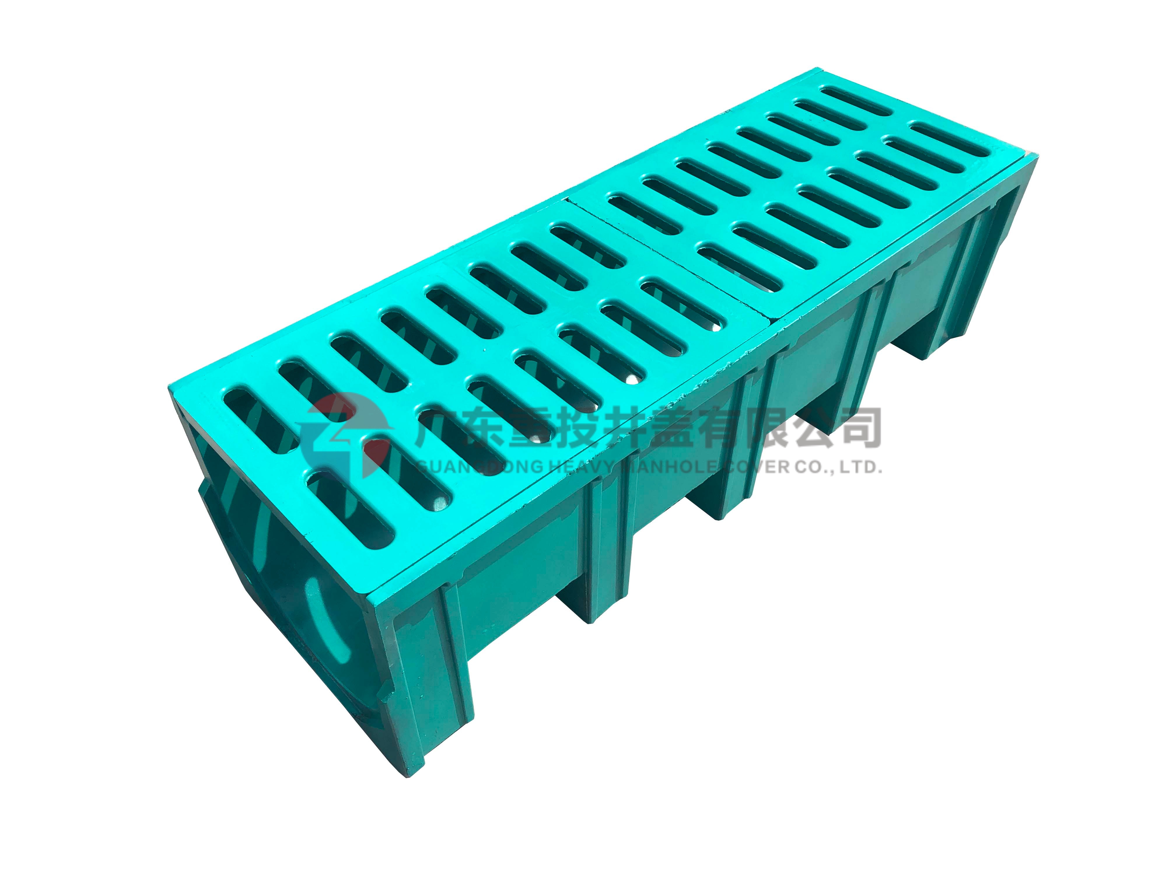 绿色树脂沟盖板+树脂排水沟